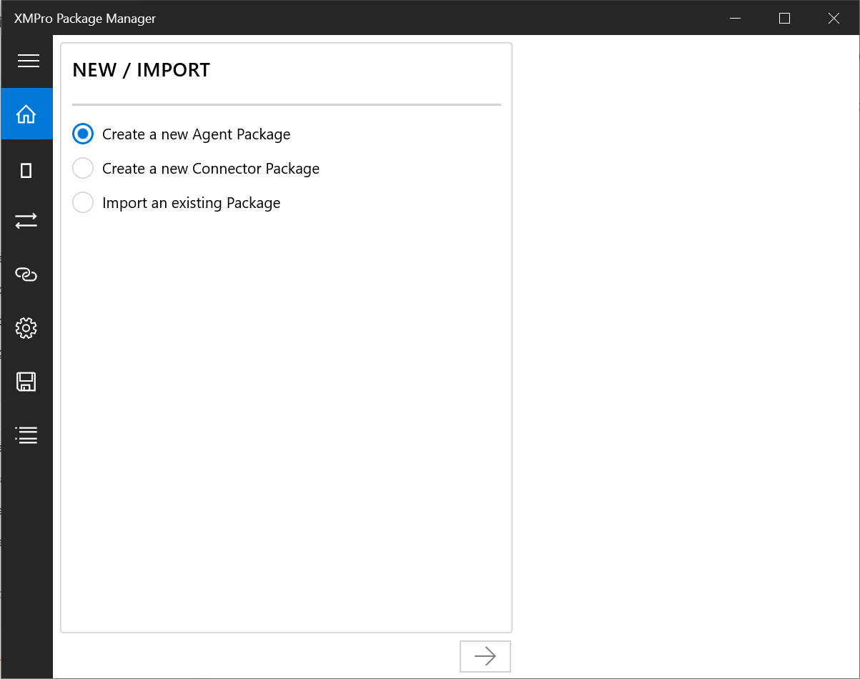 New or import package
