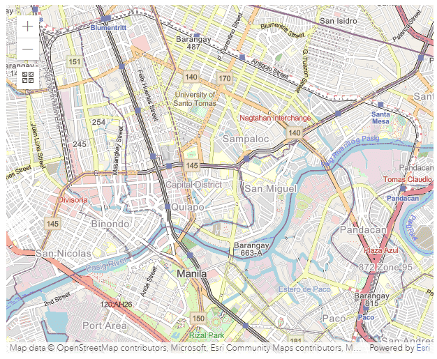 Open Street Map base map thumbnail