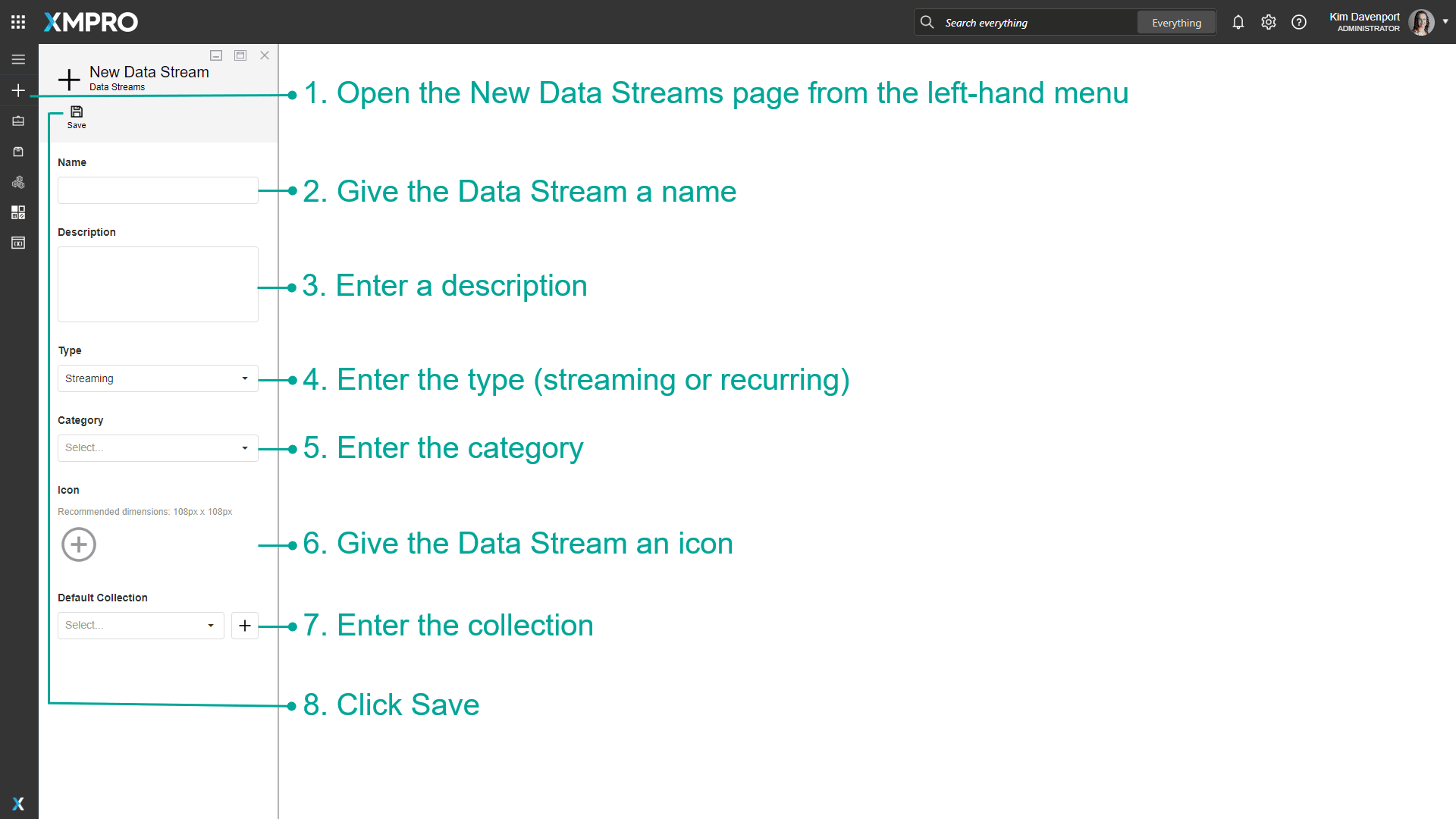 Creating a Data Stream