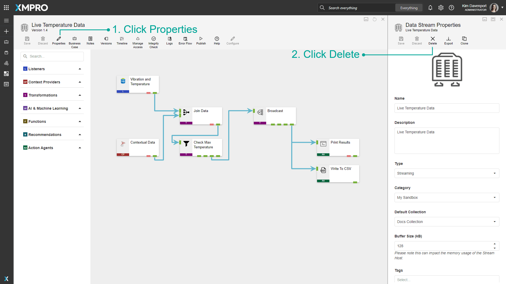 Deleting a Data Stream
