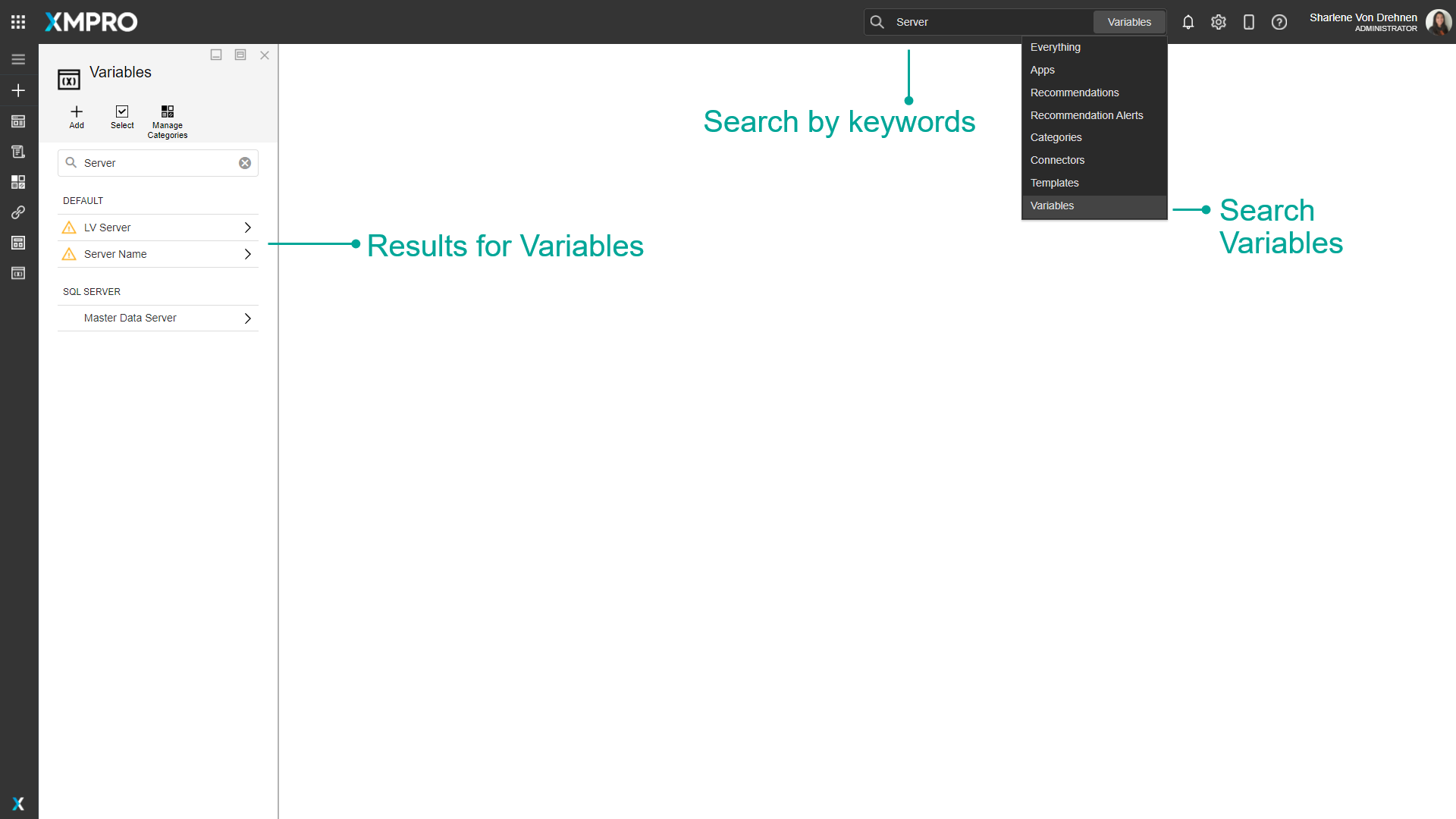 Search Variables