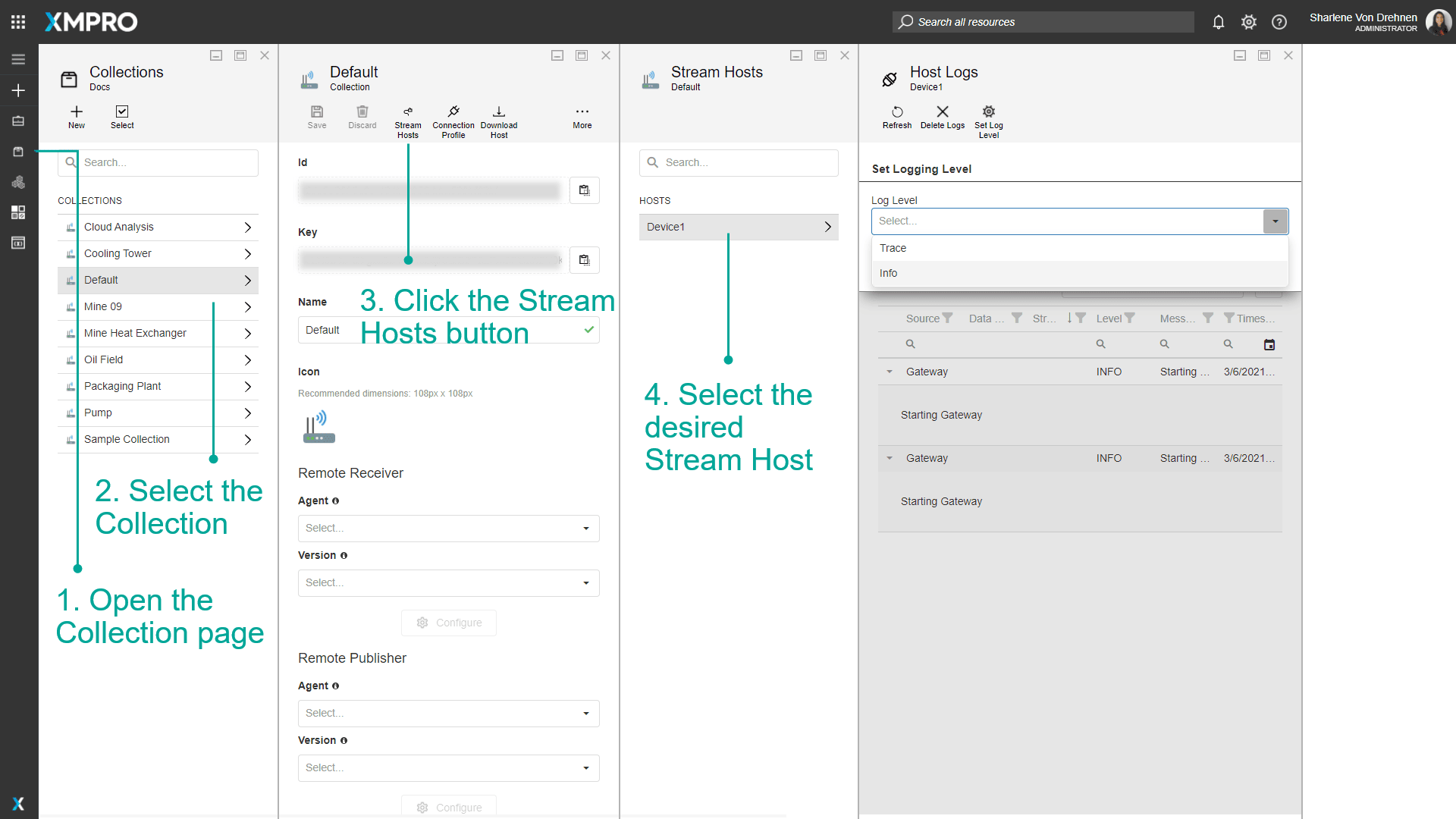 Stream Host Log Level