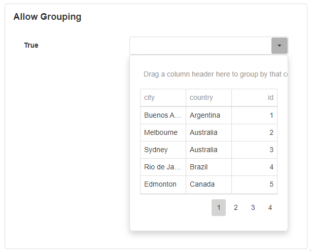 Allow Grouping