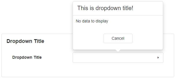 Dropdown Title