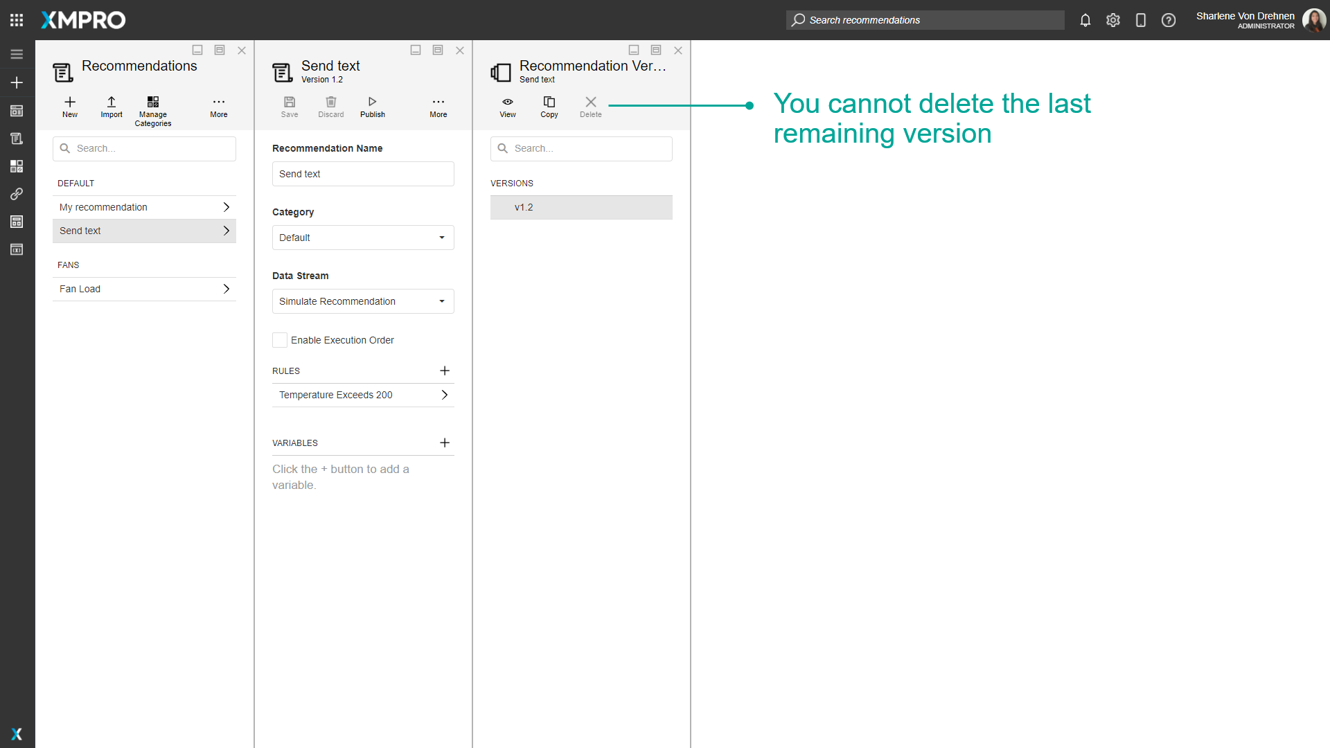 Deleting Versions